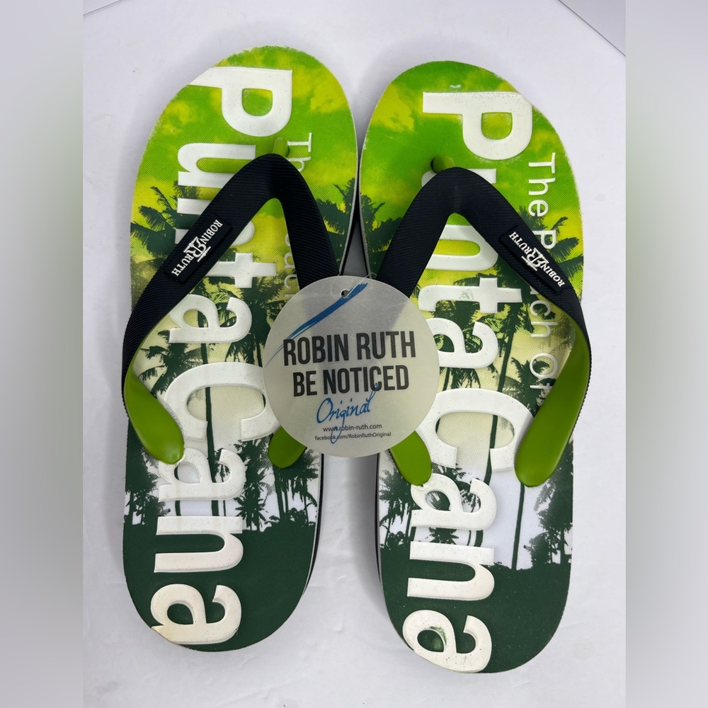 Robin Ruth Green Punta Cana Flip Flops